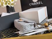 Chanel Lambskin & Gold-Tone Small Metal Flap Bag Gray | AS1787 - 4