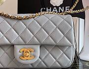 Chanel Lambskin & Gold-Tone Small Metal Flap Bag Gray | AS1787 - 2