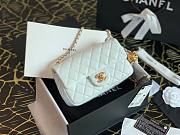 Chanel Lambskin & Gold-Tone Small Metal Flap Bag White | AS1787 - 6