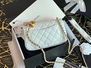 Chanel Lambskin & Gold-Tone Small Metal Flap Bag White | AS1787 - 5