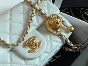 Chanel Lambskin & Gold-Tone Small Metal Flap Bag White | AS1787 - 4