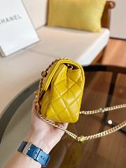 Chanel Lambskin Resin Stones Chain Mini Flap Bag Yellow | AS2379 - 6