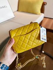 Chanel Lambskin Resin Stones Chain Mini Flap Bag Yellow | AS2379 - 3