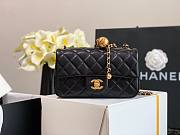 Chanel Lambskin & Gold-Tone Small Metal Flap Bag Black | AS1787 - 1