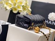 Chanel Lambskin & Gold-Tone Small Metal Flap Bag Black | AS1787 - 5