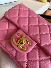 Chanel Lambskin Resin Stones Chain Mini Flap Bag Pink | AS2379 - 2
