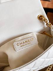 Chanel Lambskin Resin Stones Chain Small Flap Bag White| AS2380 - 2