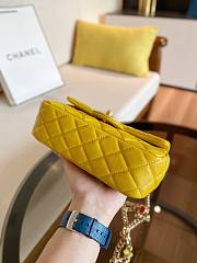 Chanel Lambskin Resin Stones Chain Small Flap Bag Yellow | AS2380 - 5