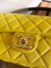 Chanel Lambskin Resin Stones Chain Small Flap Bag Yellow | AS2380 - 2
