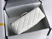 Chanel Quilted Patent Leather Small 20cm Flap Bag White - 6