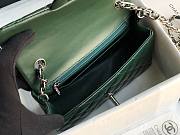 Chanel Quilted Patent Leather Small Flap Bag Green 20cm - 6