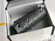 Chanel Quilted Patent Leather Small Flap Bag Gray/ Metal 20cm - 4