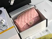 Chanel Quilted Patent Leather Small Flap Bag Pink/ Gold 20cm - 1