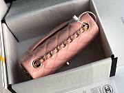 Chanel Quilted Patent Leather Small Flap Bag Pink/ Gold 20cm - 4