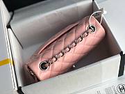 Chanel Quilted Patent Leather Small Flap Bag Pink/ Metal 20cm - 5