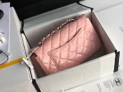 Chanel Quilted Patent Leather Small Flap Bag Pink/ Metal 20cm - 6