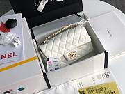 Chanel Quilted Patent Leather Small Flap Bag White / Gold  20cm - 2