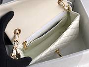 Chanel Quilted Patent Leather Small Flap Bag White / Gold  20cm - 5