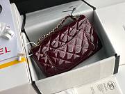 Chanel Quilted Patent Leather Small Flap Bag Deep Red / Gold 20cm - 5