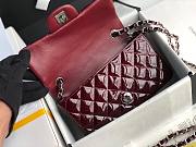Chanel Quilted Patent Leather Small Flap Bag Deep Red / Metal 20cm - 6