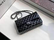Chanel Quilted Patent Leather Double Flap Bag Red / Metal 25 cm - 3