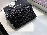 Chanel Quilted Patent Leather Double Flap Bag Red / Metal 25 cm - 4