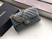 Chanel Quilted Patent Leather Double Flap Bag Gray / Gold 25 cm - 2