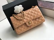 Chanel Quilted Patent Leather Double Flap Bag Beige / Gold 25 cm - 3
