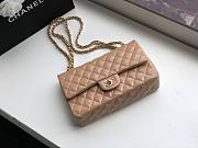 Chanel Quilted Patent Leather Double Flap Bag Beige / Gold 25 cm - 4