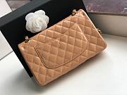 Chanel Quilted Patent Leather Double Flap Bag Beige / Gold 25 cm - 5