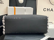 Chanel Leather Tweed Charm Shopping Bag Black 2021 - 3