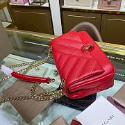 Bvlgari Serpenti Cabochon Leather Shoulder Bag Red | 287993 - 2