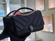 Bvlgari Serpenti Cabochon Leather Shoulder Bag Black | 287993 - 3