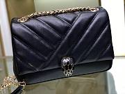 Bvlgari Serpenti Cabochon Leather Shoulder Bag Black | 287993 - 2