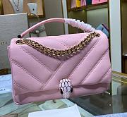 Bvlgari Serpenti Cabochon Leather Shoulder Bag Light Pink | 287993 - 1