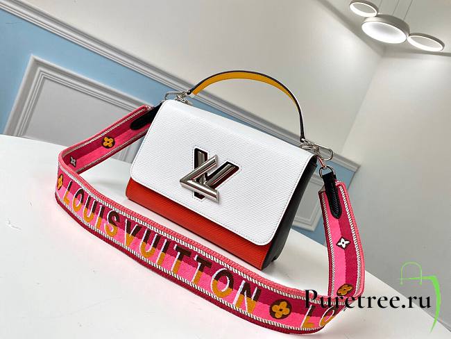 Louis Vuitton LVTwist MM White/ Red Epi Leather |  M55678 - 1