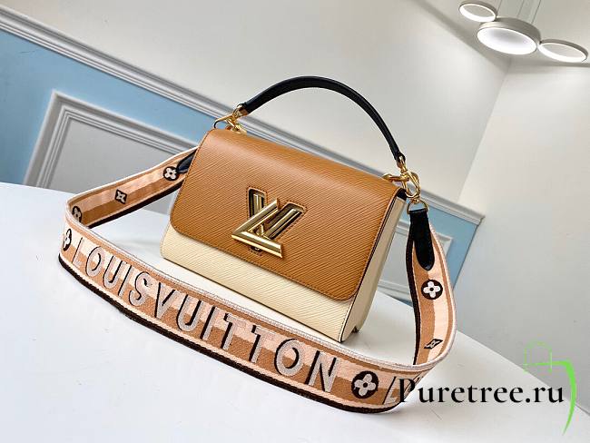 Louis Vuitton LVTwist MM Brown/ White Epi Leather | M55677 - 1