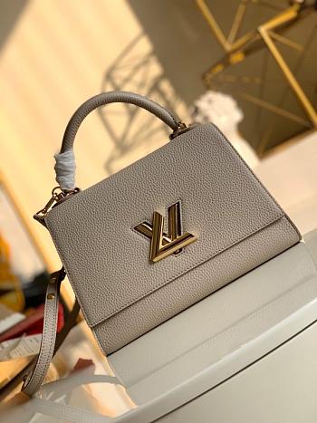 LV Twist One Handle MM Taurillon Leather Gray | M57092