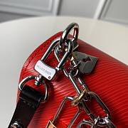 Twist Love Lock Charm PM bag in red epi leather