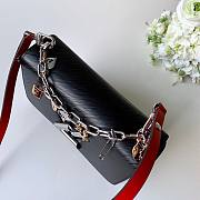 LV Love Lock Charms Twist MM in Epi Leather in Black | M52894 - 5