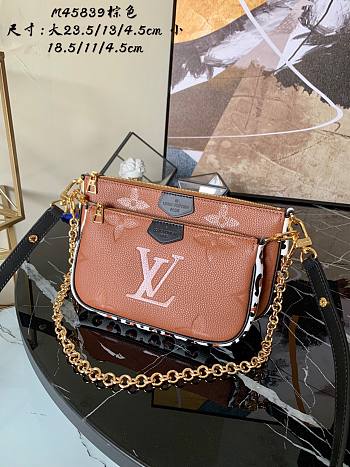 LV Multi Pochette Accessoires Monogram Empreinte Leather Caramel | M45839