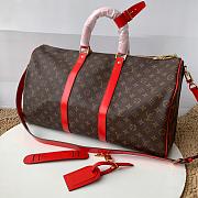 LV Keepall Bandoulière 50 Monogram Canvas Red | M41416 - 3