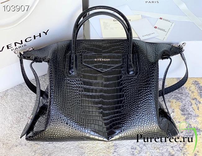 Givency Small Antigona Soft Bag In Crocodile effect Leather | BB50F2B11E - 1