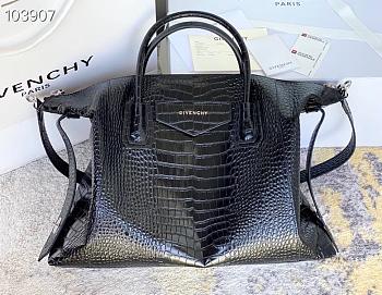 Givency Small Antigona Soft Bag In Crocodile effect Leather | BB50F2B11E