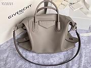 Givency Medium Antigona Soft Bag In Gray Leather | BB50F2B11E - 2