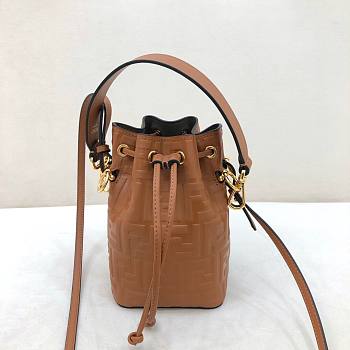 Fendi Mon Tresor mini Zucca-print tote bag bucket bag brown | 8BS010