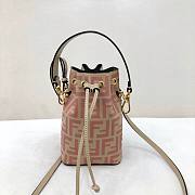 Fendi Mon Tresor mini print tote bag bucket bag pink | 8BS010 - 1
