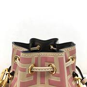 Fendi Mon Tresor mini print tote bag bucket bag pink | 8BS010 - 5