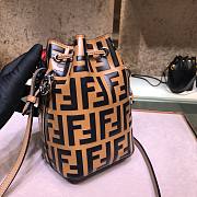 Fendi Mon Tresor mini print tote bag bucket bag light brown | 8BS010 - 3