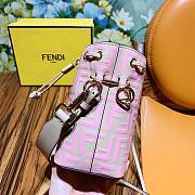 Fendi Mon Tresor mini print tote bag bucket bag light pink | 8BS010 - 5